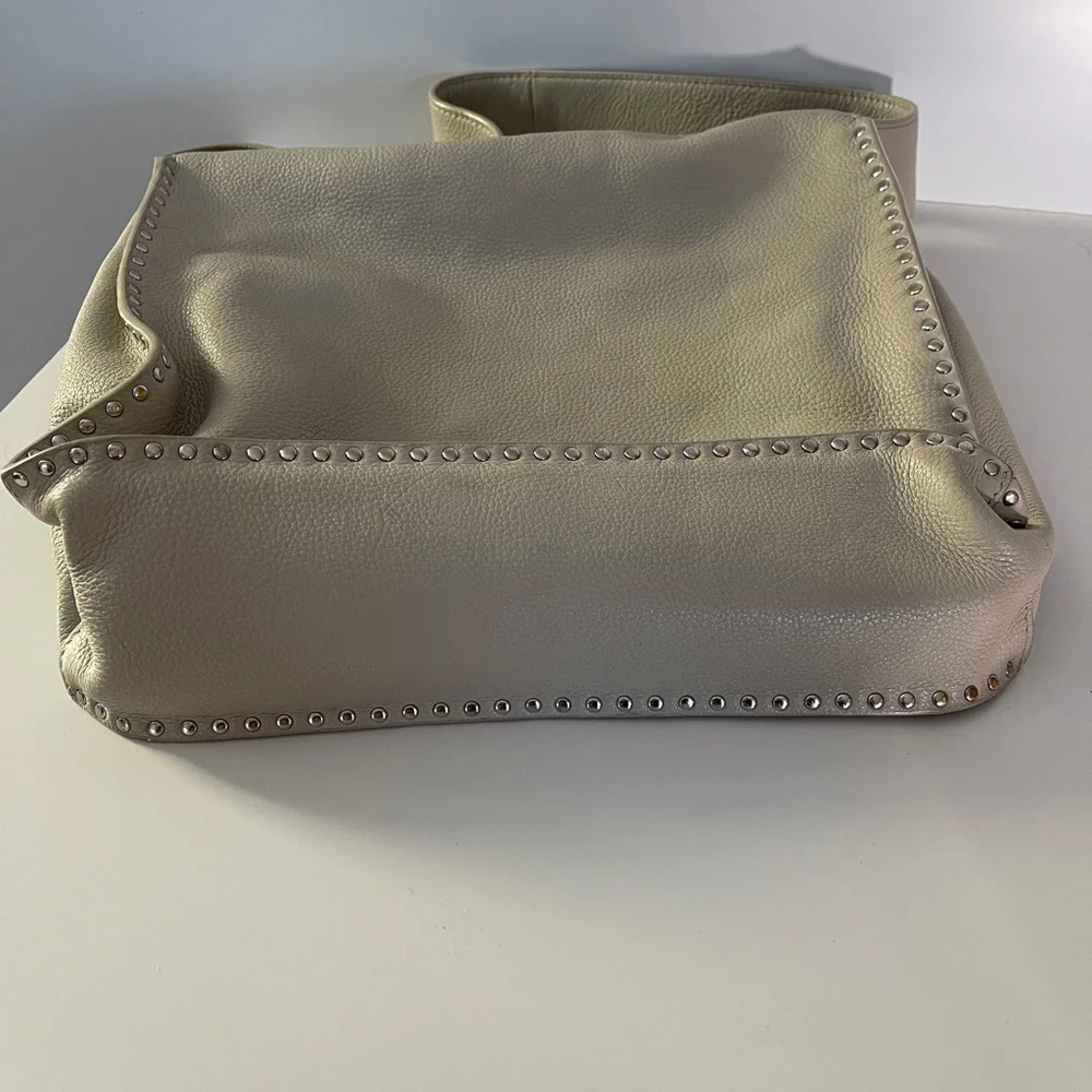 Michael Kors Astor Silver Studded Cement Large leather Hobo‎